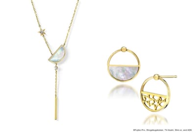 ネックレスとピアス マザーオブパール