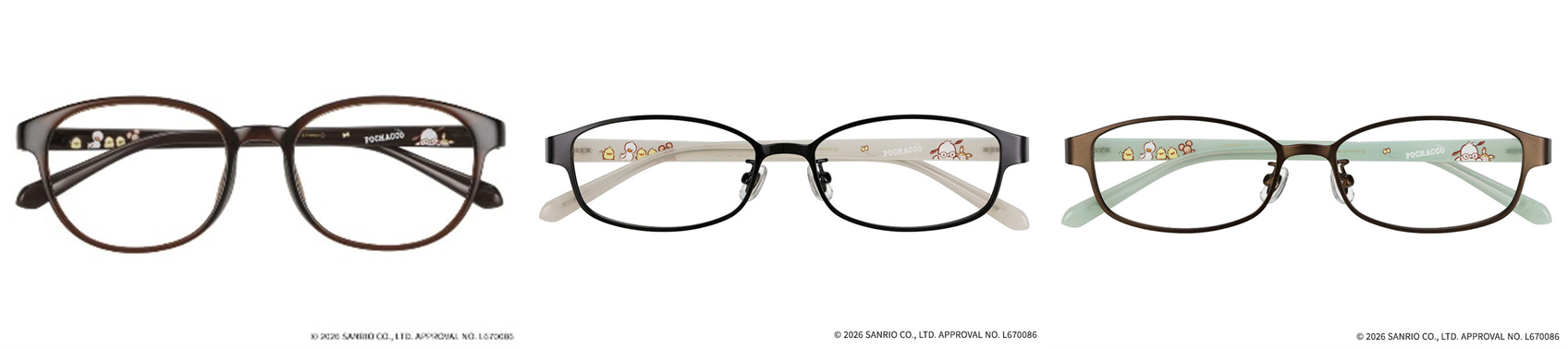 Zoff×ポチャッコ エントリーモデル カラーバリエーション