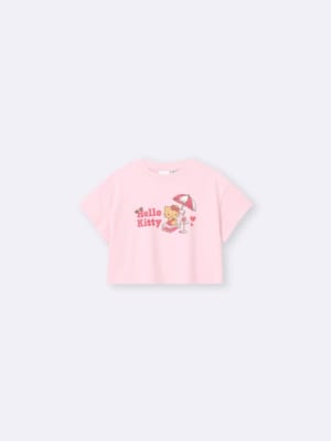 GU×サンリオキャラクターズ GIRLSグラフィックT Sanrio characters ハローキティ ピンク