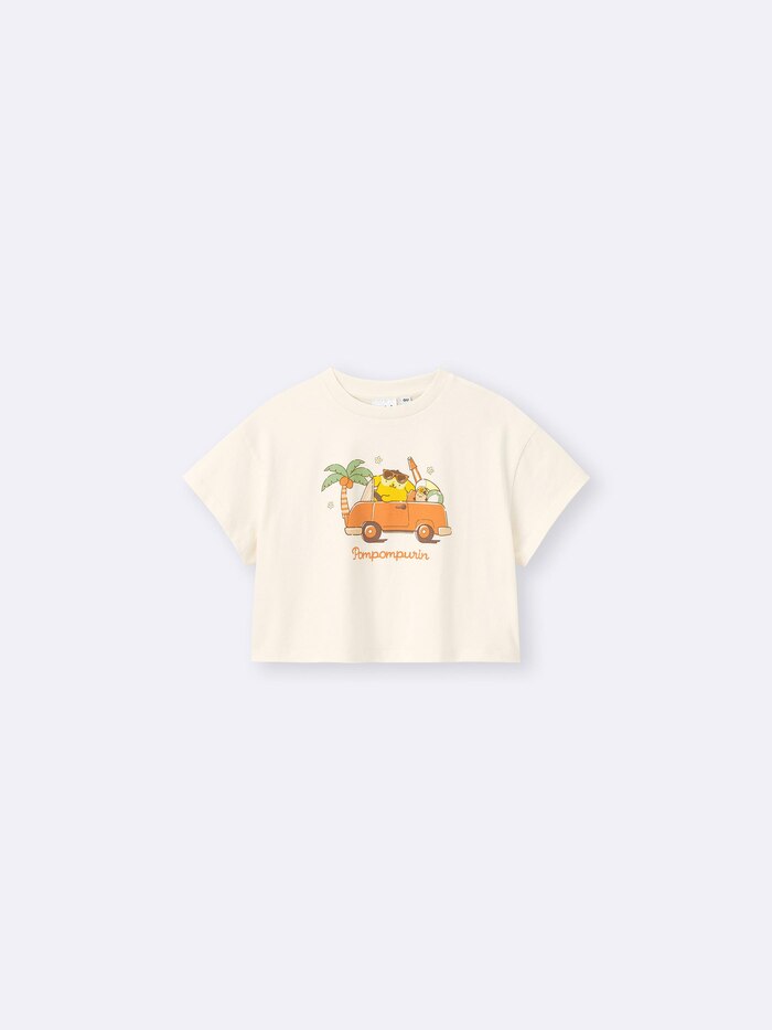 GU×サンリオキャラクターズ KIDS GIRLSグラフィックT ポムポムプリン
