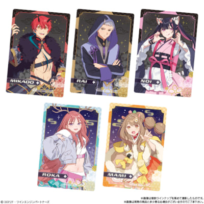 超かぐや姫 ツインウエハース キャラクターカード MIKADO・RAI・NOI・ROKA・MAMI