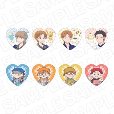 氷の城壁×THEキャラCAFE ハート型カンバッジ