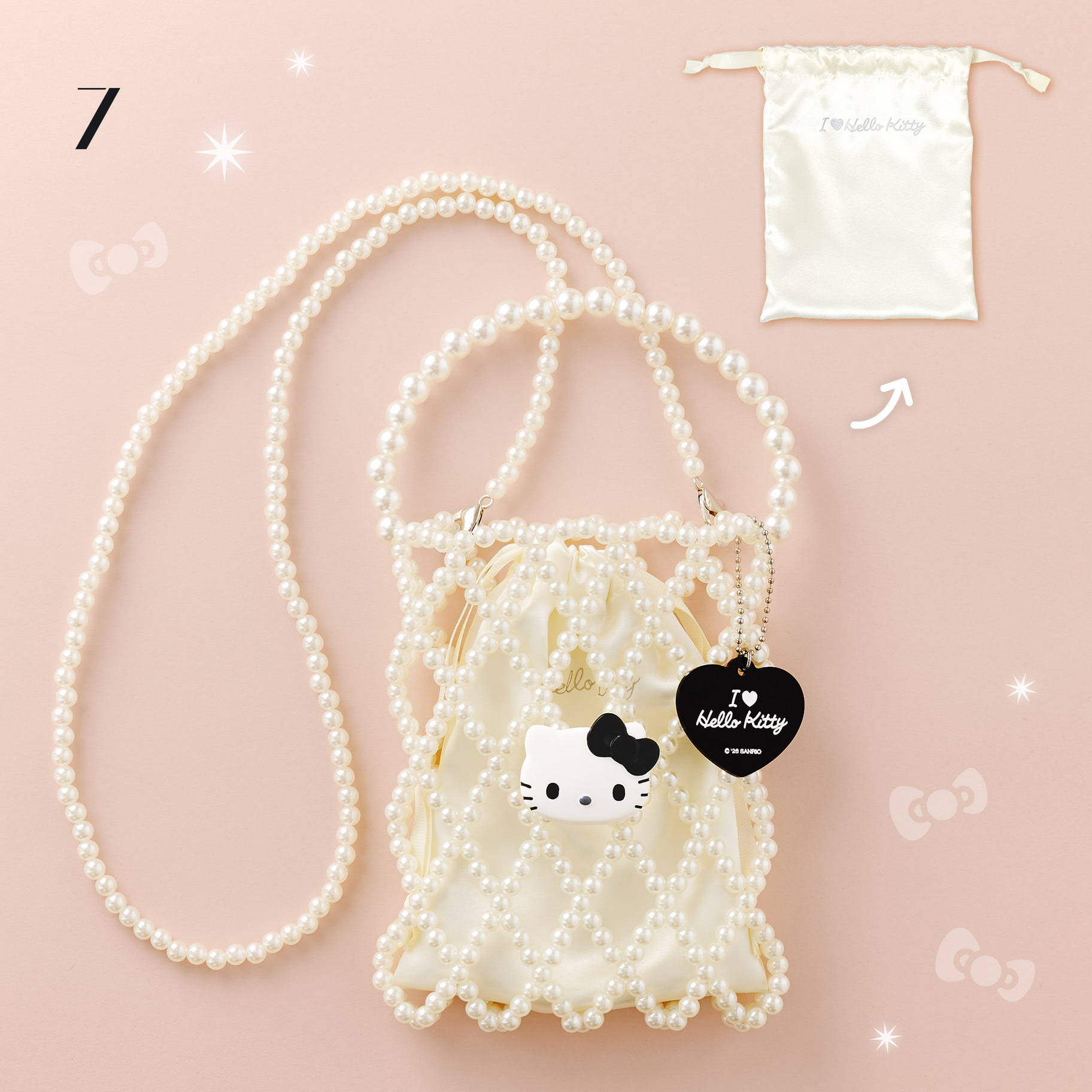I ♡ Hello Kitty パールビーズバッグ