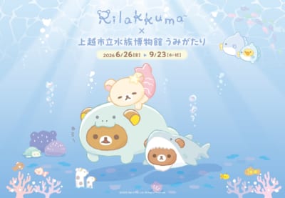 リラックマ×上越市立水族博物館うみがたり コラボメインビジュアル