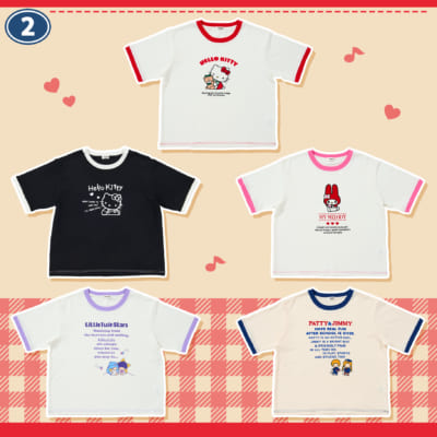 『いつまでもサンリオ』シリーズ Tシャツ ハローキティ・マイメロディ・リトルツインスターズ・パティ&ジミー 全5種