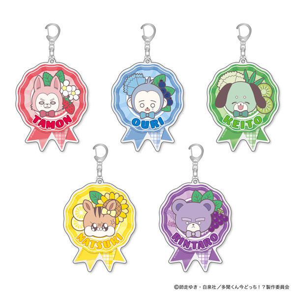 ロゼット風アクリルキーホルダー 全5種