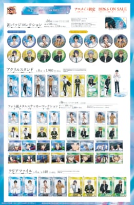 新テニスの王子様 身支度フェア 描き下ろしグッズ 缶バッジ・アクリルスタンド・メタルステッカー・クリアファイル