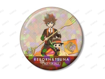 家庭教師ヒットマンREBORN! POP UP STORE in イトーヨーカドー 描き下ろしカトラリーver. ホログラム缶バッジ BOX購入特典