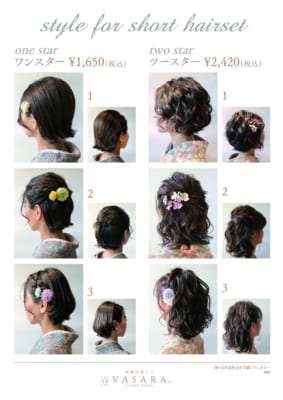 VASARA 有料ヘアセット例