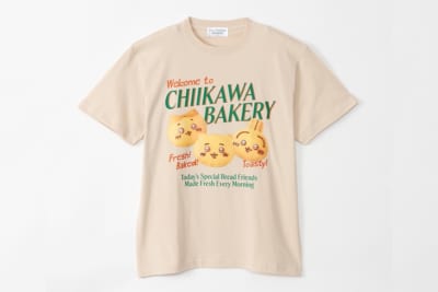 ちいかわベーカリー Tシャツ 実写パンなみんな ベージュ
