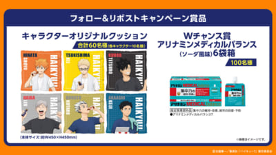 アリナミン×ハイキュー!! フォロー＆リポストキャンペーン 賞品
