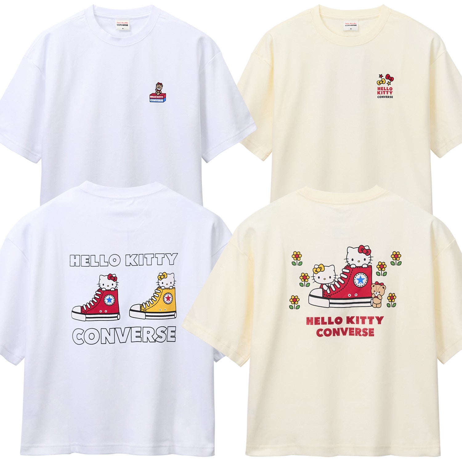 ハローキティ×コンバース バックプリントTシャツ 全2種