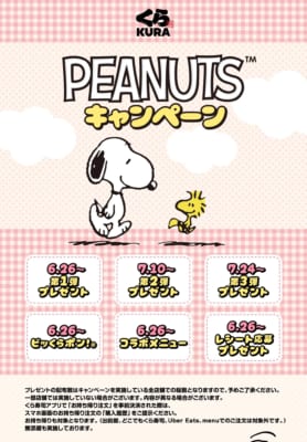 くら寿司PEANUTSコラボ 店内装飾