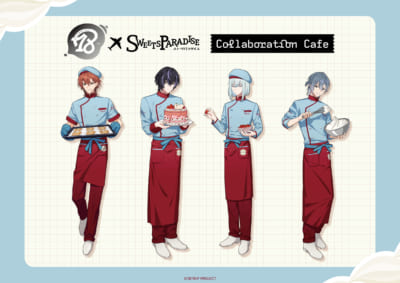 『18TRIP』×SWEETS PARADISE コラボカフェ スイーツ作りをテーマにした描きおろしイラスト