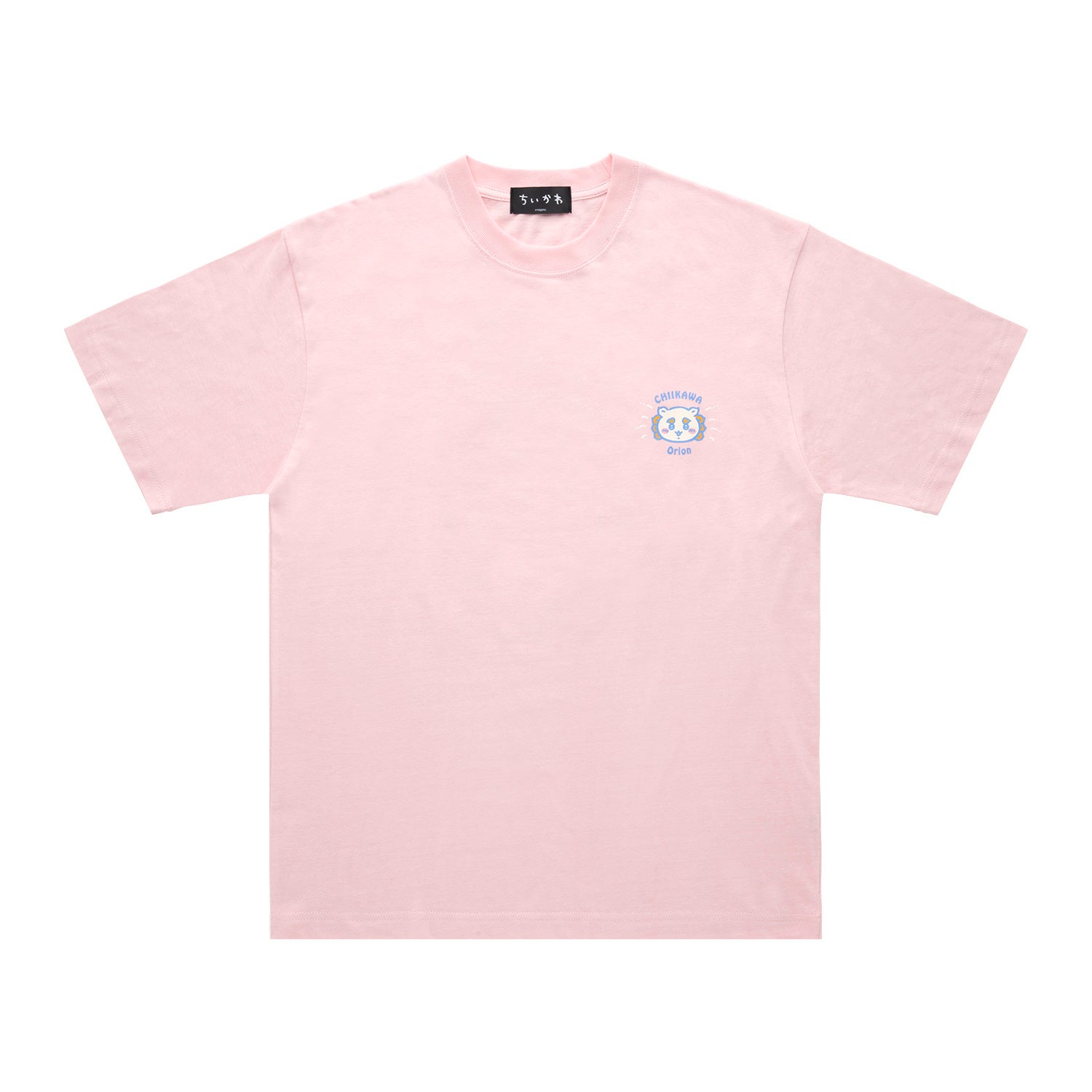 「ちいかわ」×「オリオンビール」Tシャツ ライトピンク SHISA 正面