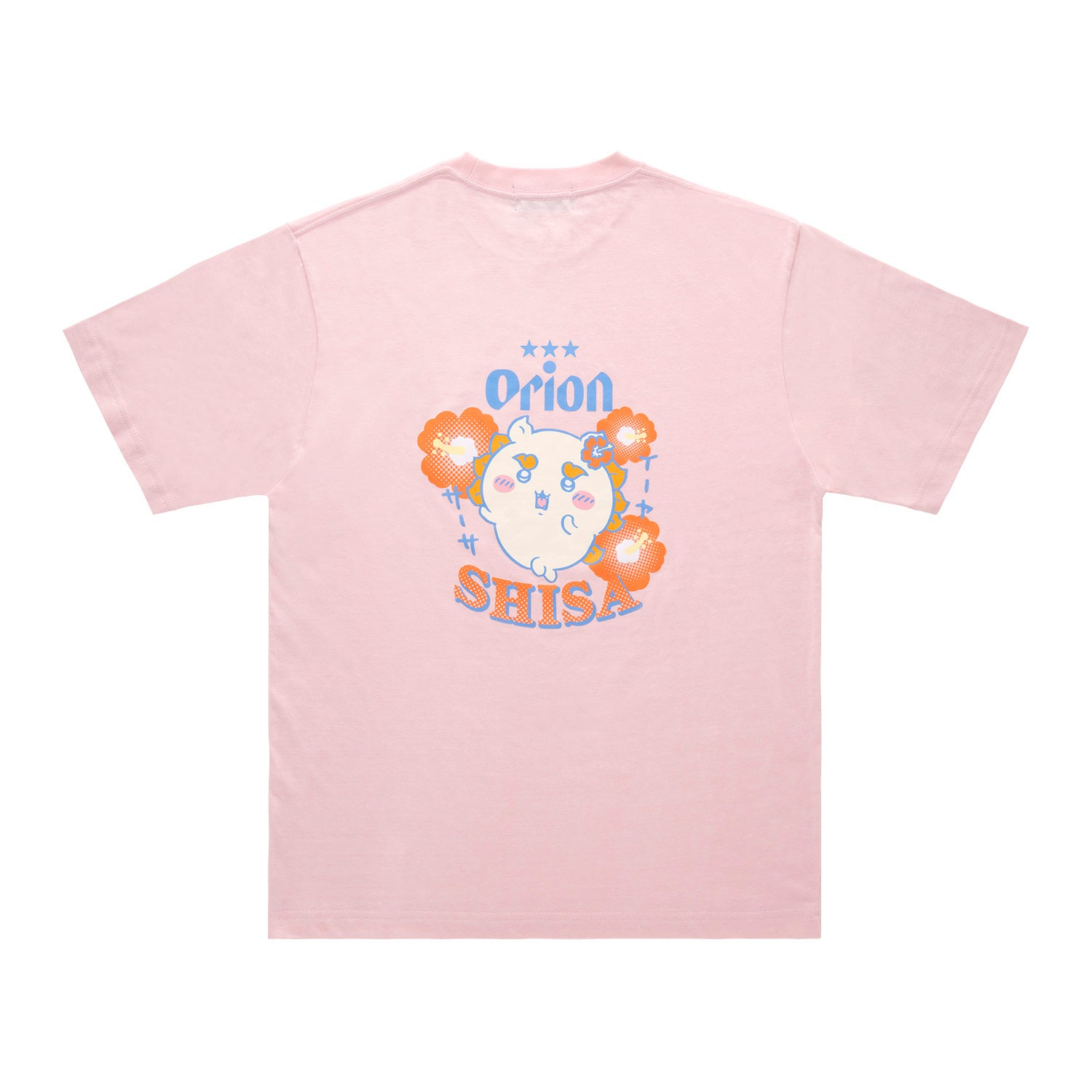 「ちいかわ」×「オリオンビール」Tシャツ ライトピンク SHISA 背面