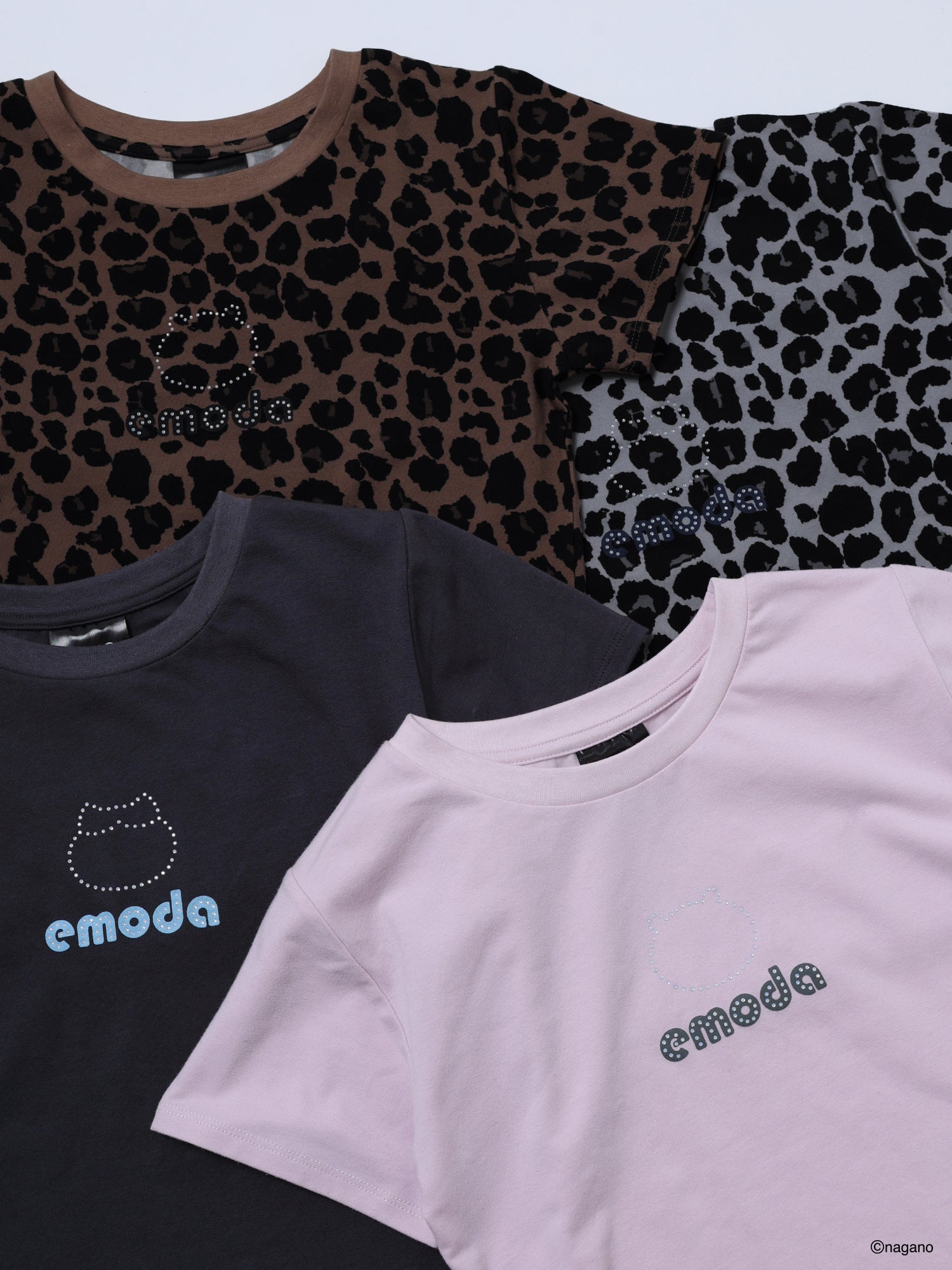 「ちいかわ」×EMODA ラインストーンミニTシャツ 全4色