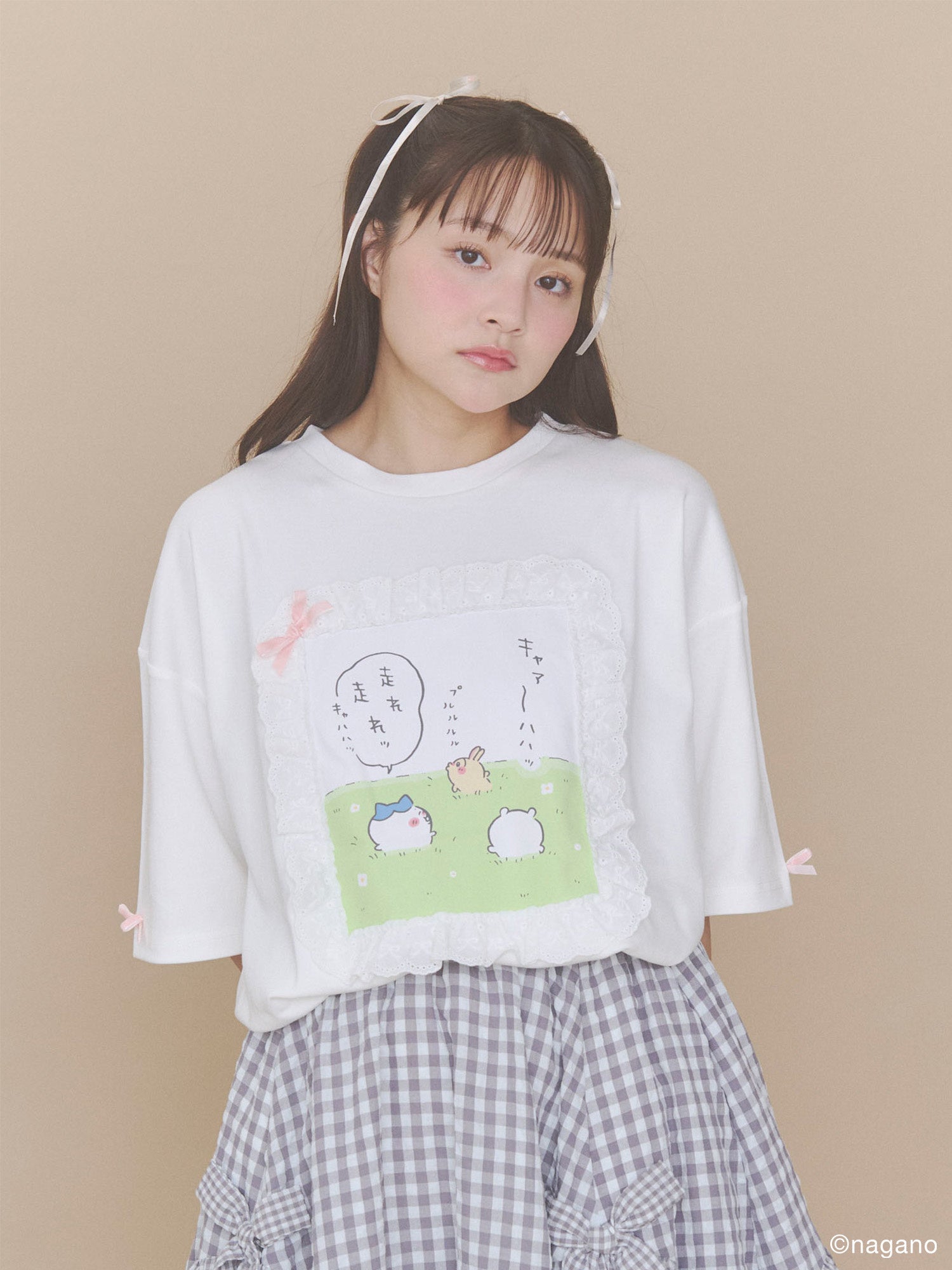 ちいかわフリルTee オフホワイト