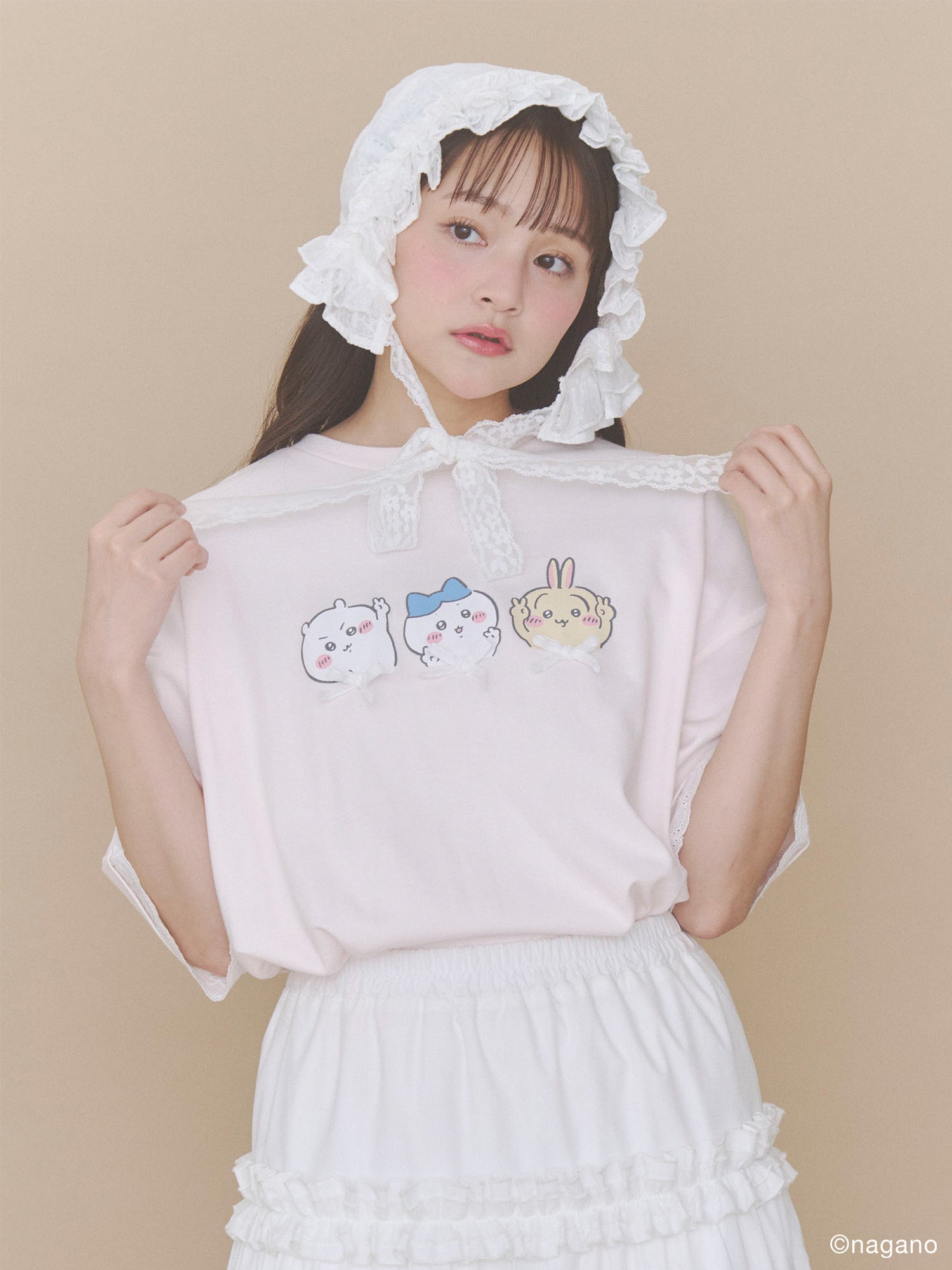 ちいかわリボンTee ピンク