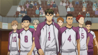 アニメ『ハイキュー!!』第3期 第1話「ごあいさつ」より 白鳥沢学園高校