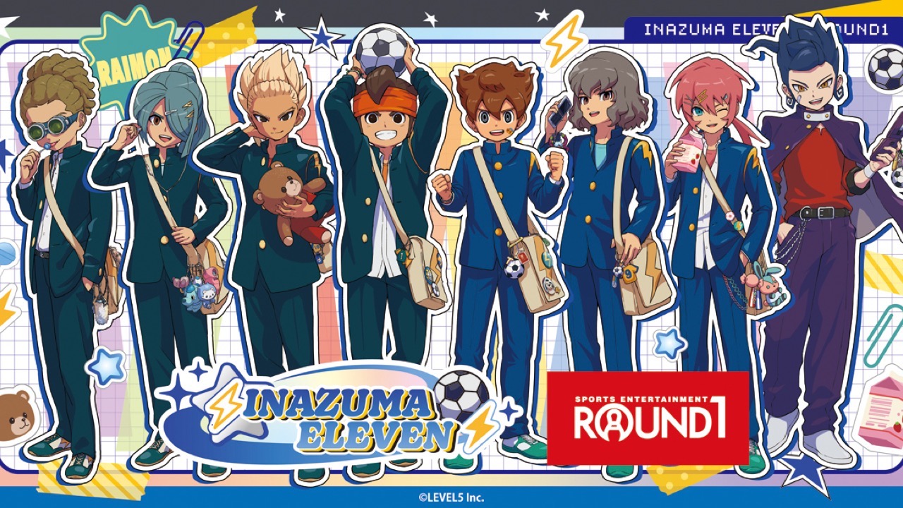 「イナズマイレブン×ラウンドワン」コラボが7月22日開幕！描き下ろしアクスタや円堂守・豪炎寺のコラボドリンクが登場