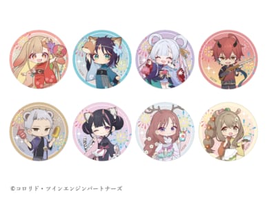 超かぐや姫 コラボグッズ トレーディングミニキャラ缶バッジ
