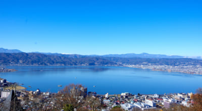 諏訪湖の全景