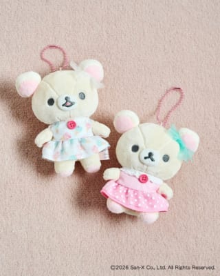 コリラックマ×tiny tiny ぬいぐるみチャーム ホワイト・ピンク