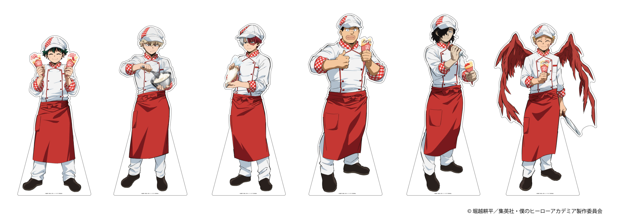 僕のヒーローアカデミア×マリオンクレープ パティシエ衣装の描き下ろしビジュアル