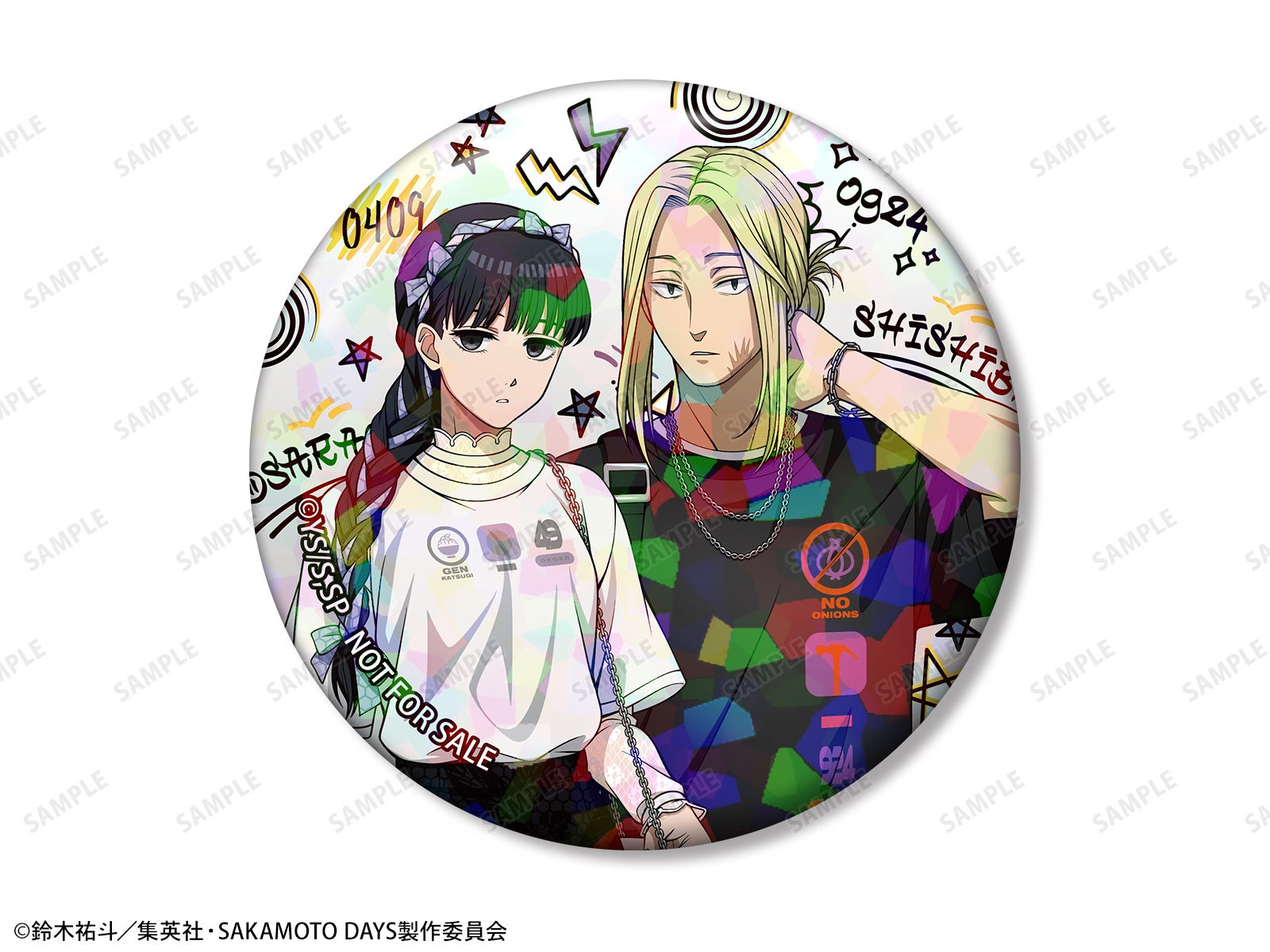 描き下ろし 神々廻＆大佛 ショッピングver. ホログラム缶バッジ AMNIBUS＆アニメイト限定特典