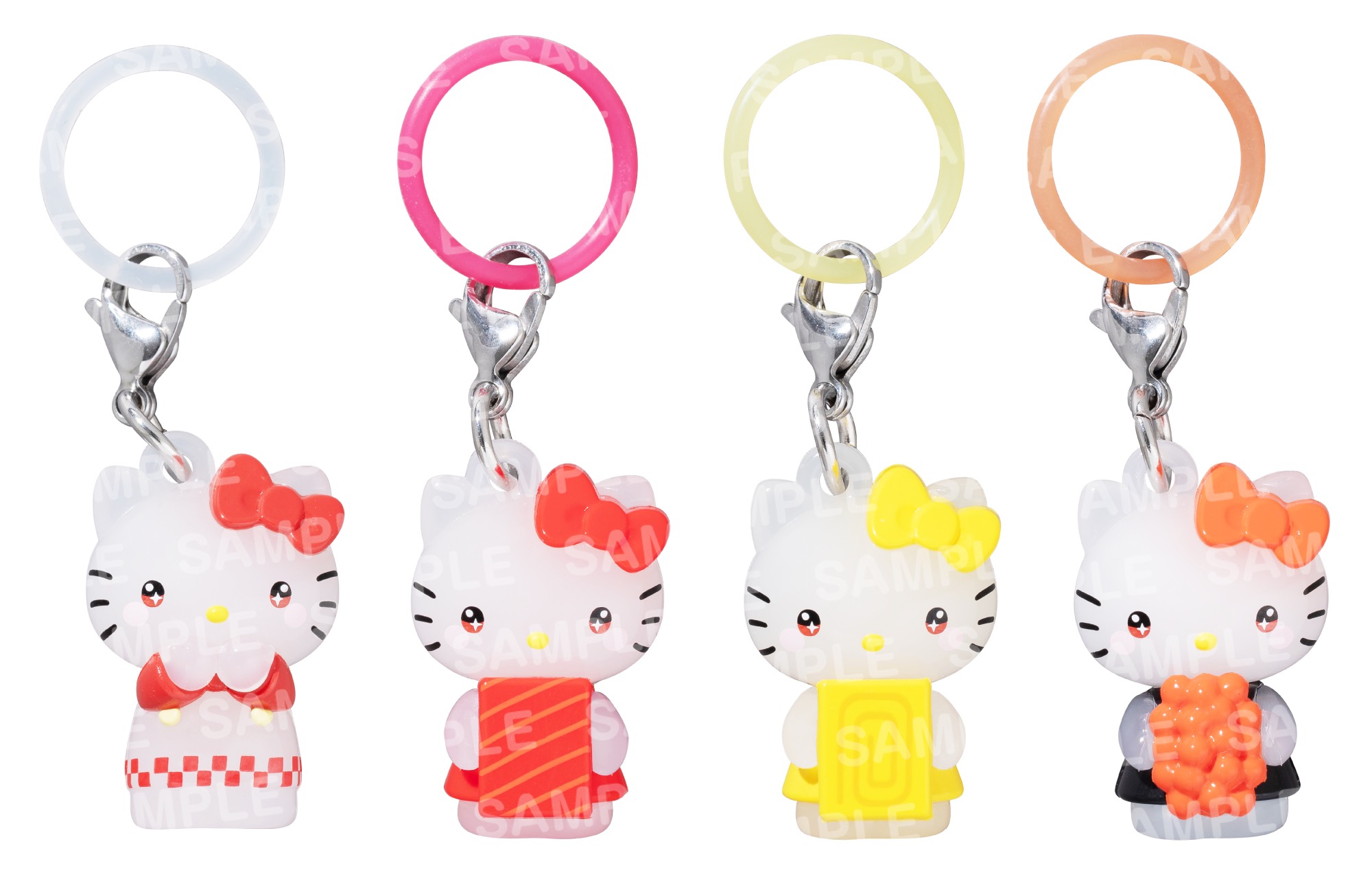ハローキティ×スシロー コラボミニチャーム 全4種