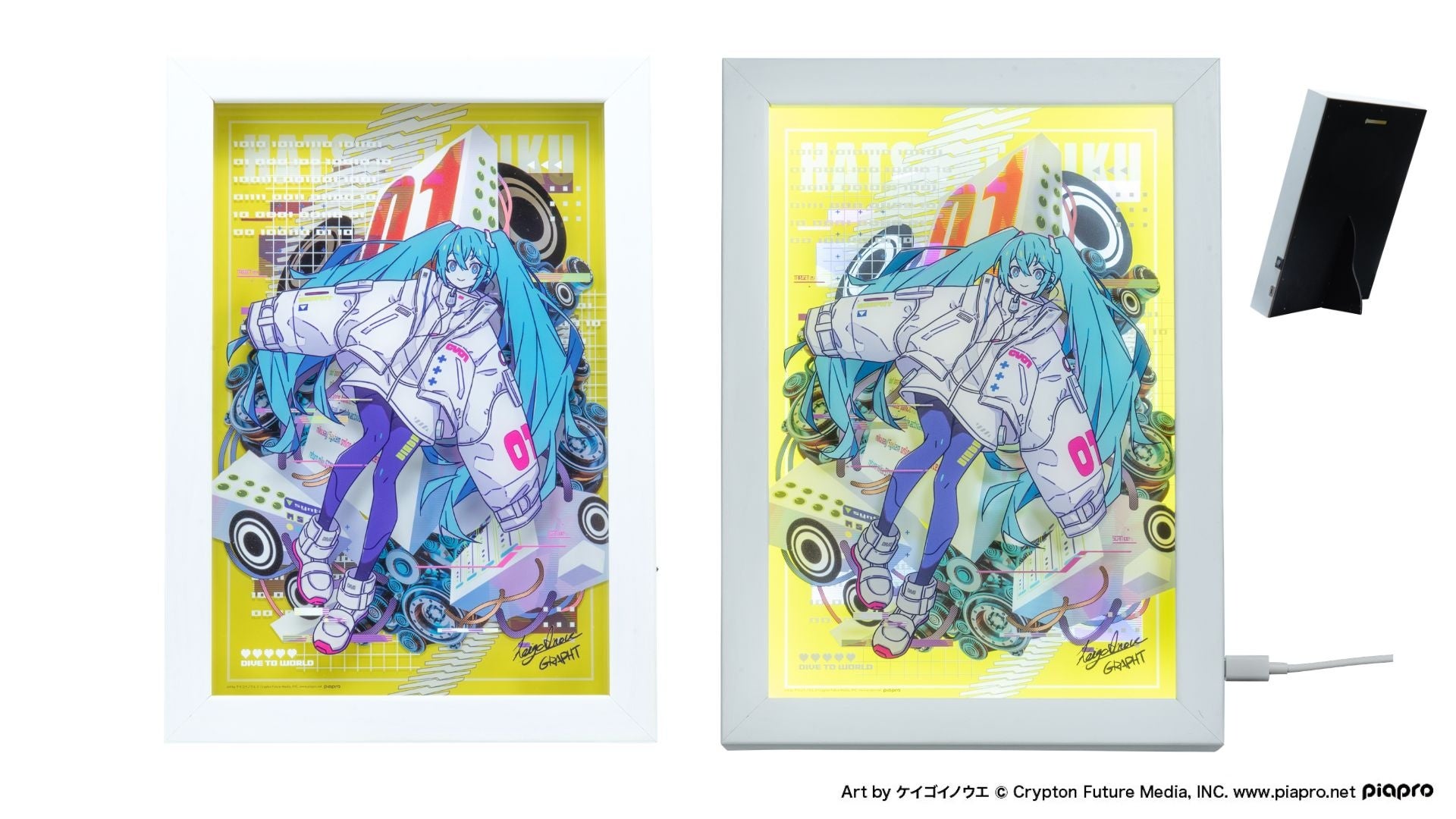 初音ミク 多層LEDアートボード Art by ケイゴイノウエ(USBケーブル付属)税込11,000円
