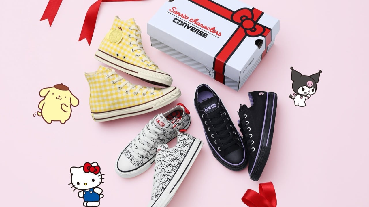 「サンリオ×コンバース」かかとにポムポムプリンのお尻♪オールスターコラボ商品が8月21日発売