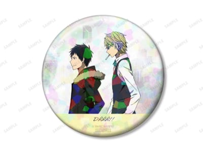 TVアニメ『デュラララ!!×2』POP UP SHOP 描き下ろし 折原臨也&平和島静雄 歩みver. 75mmホログラム缶バッジ イベント限定特典