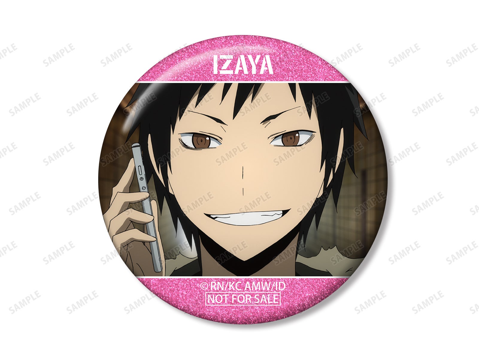 TVアニメ『デュラララ!!×2』POP UP SHOP 折原臨也 場面写グリッター缶バッジ イベント限定特典
