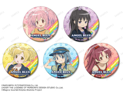 ANGEL BLUEコラボ 描き下ろし 75mmホログラム缶バッジ（全5種）