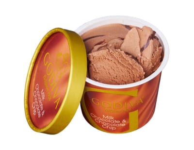 ゴディバ カップアイスクリーム ミルクチョコレート＆チョコレートチップ