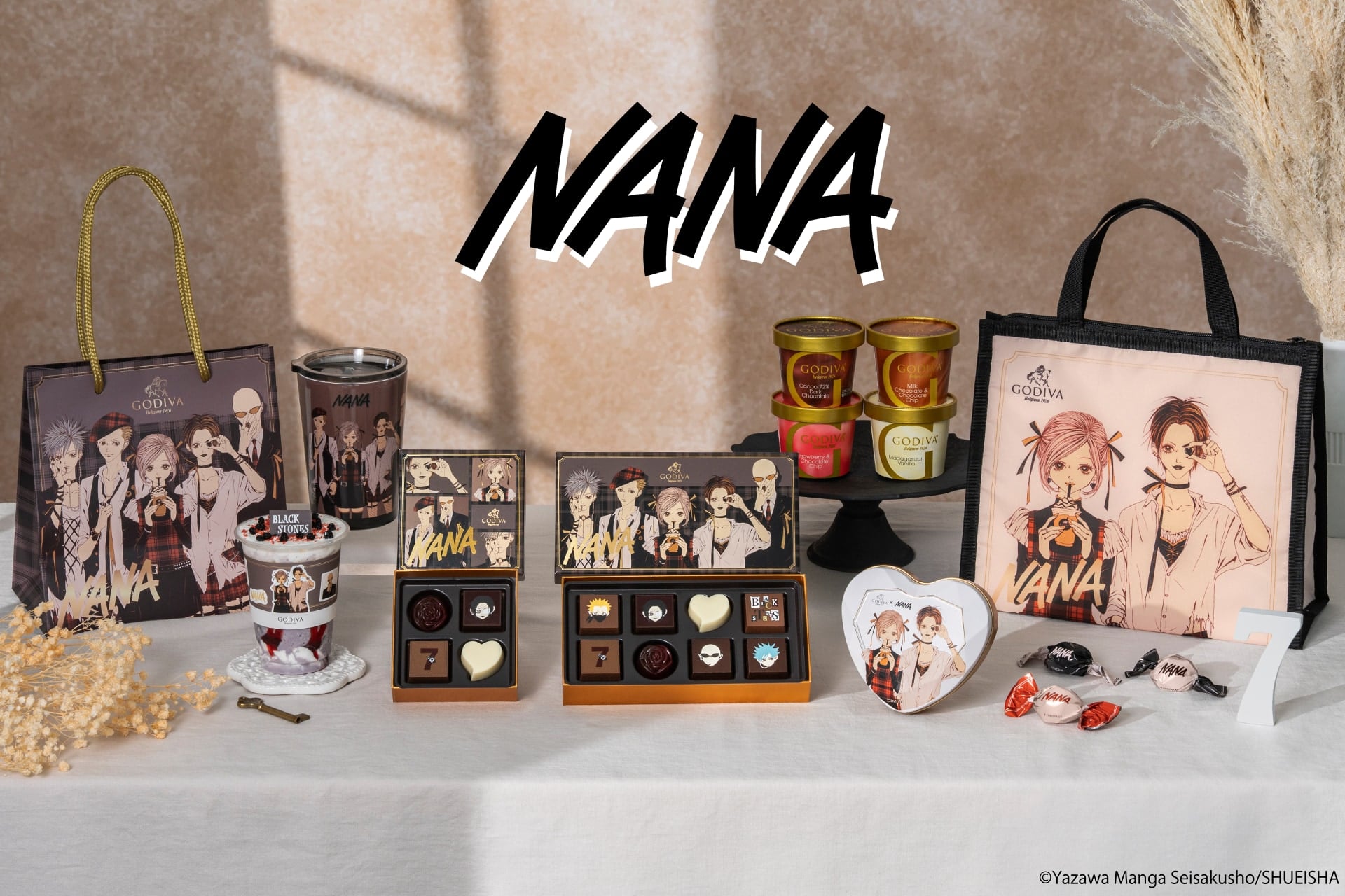 『NANA』×ゴディバ第2弾が9月16日発売！ナナとハチの描きおろしがハート缶に♪