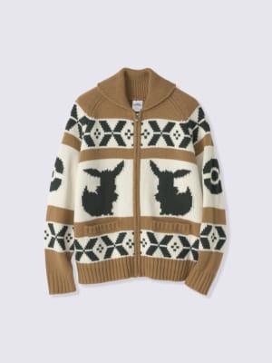 フルジップニットジャケット Pokémon BROWN
