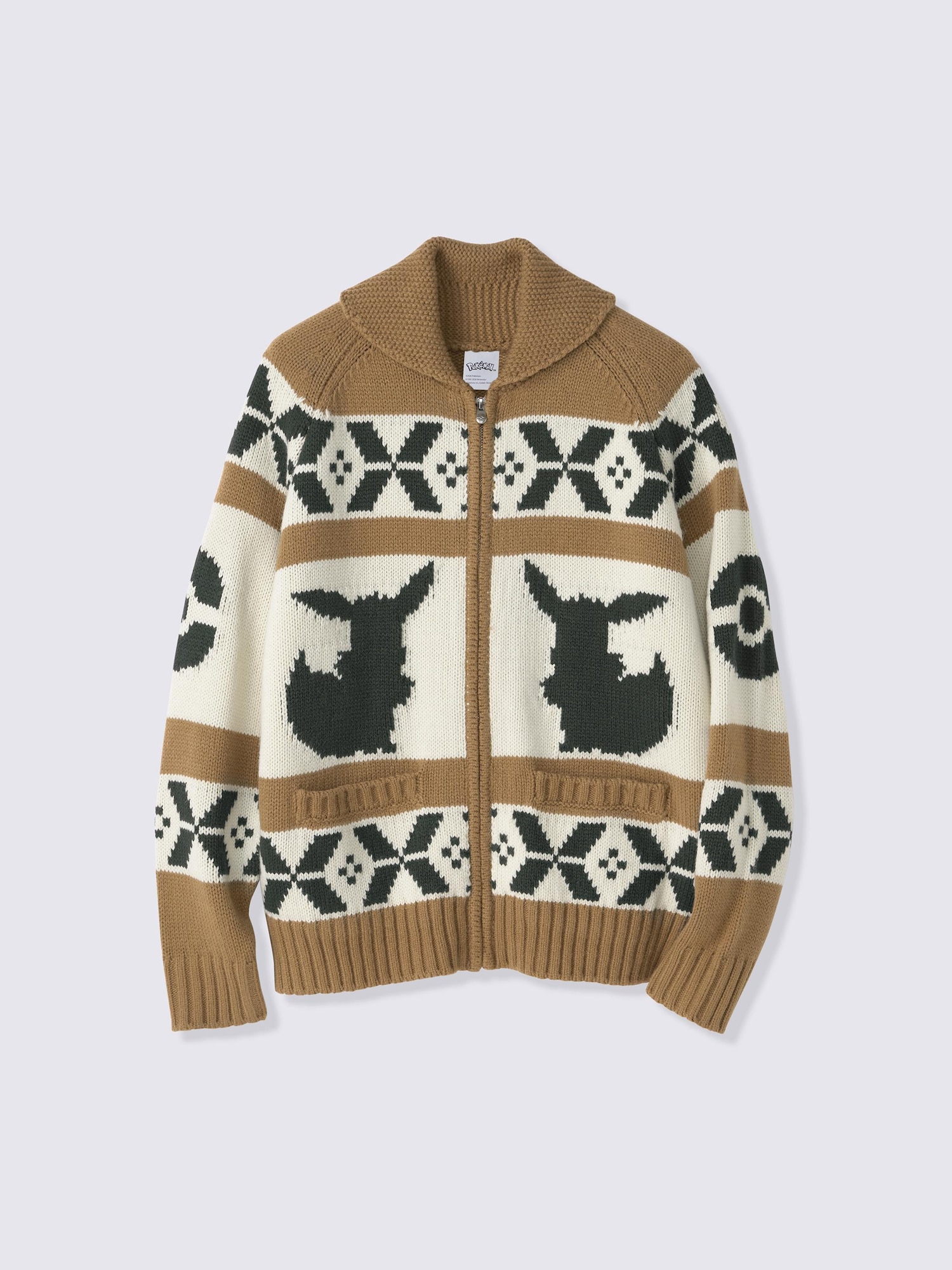 フルジップニットジャケット Pokémon BROWN