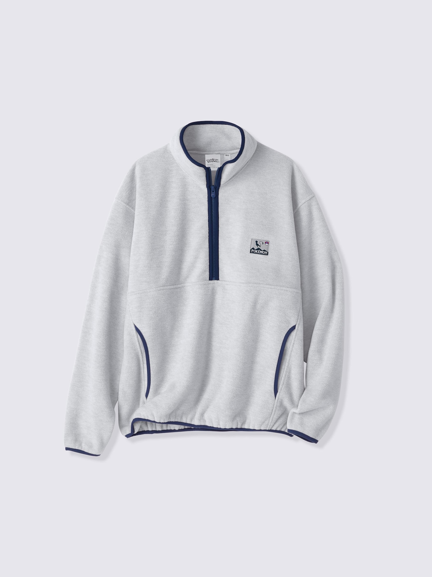 ハーフジップフリースプルオーバー Pokémon LIGHT GRAY