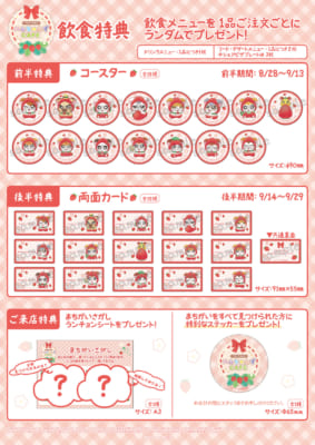 「とっとこハムちゃんずCAFE」飲食特典・ご来店特典