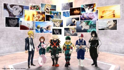 『僕のヒーローアカデミア』体験型バーチャル展示「ヒーローたちの足跡」描き下ろしメインビジュアル