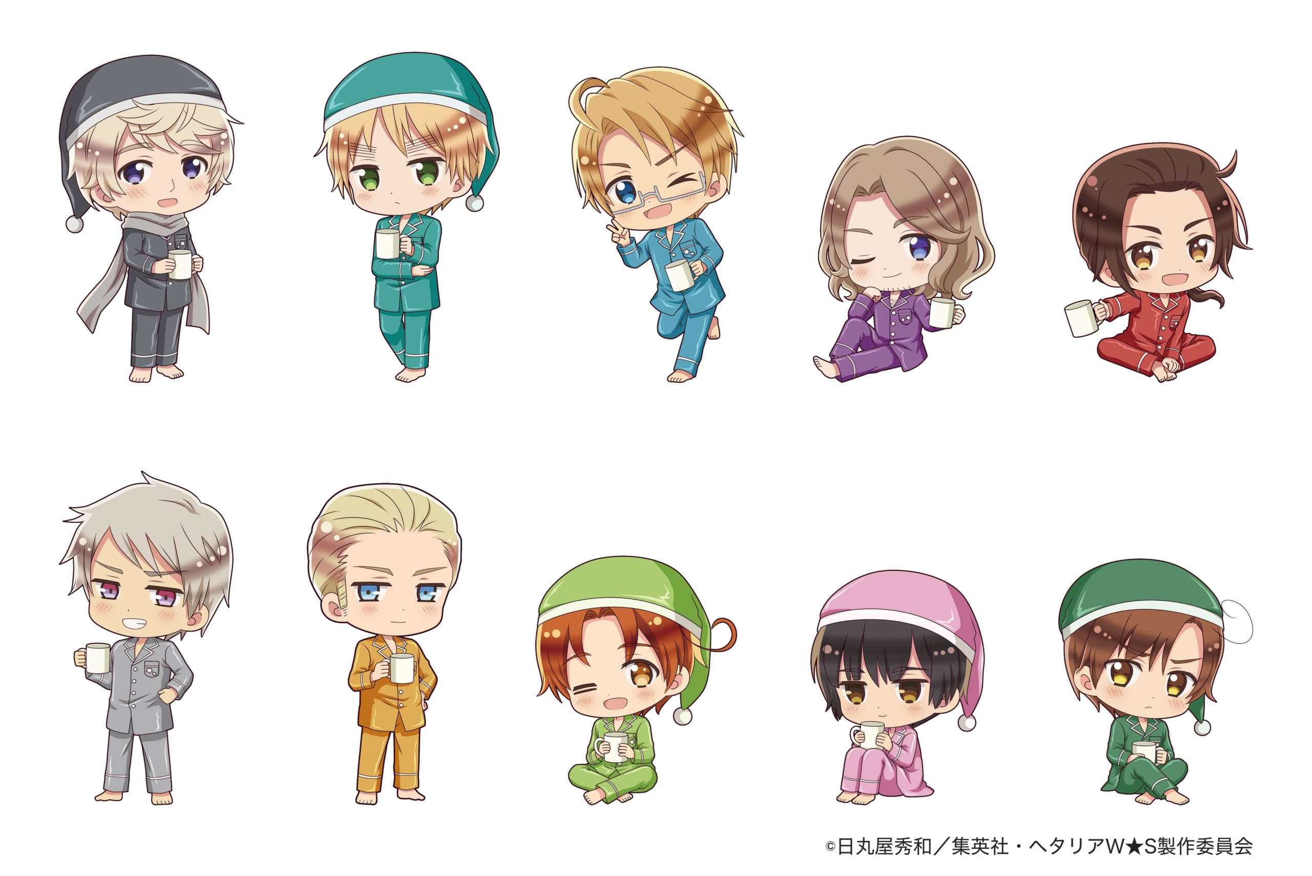 『ヘタリア World★Stars』描きおこしちびキャライラスト