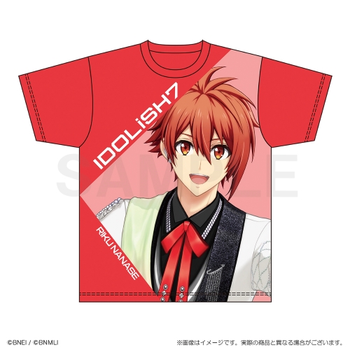 「アイドリッシュセブン」フルグラフィックTシャツ 七瀬陸 Ver. 表面