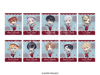 18TRIP×スイーツパラダイス トレーディングクリアイラストカード TypeA 全10種