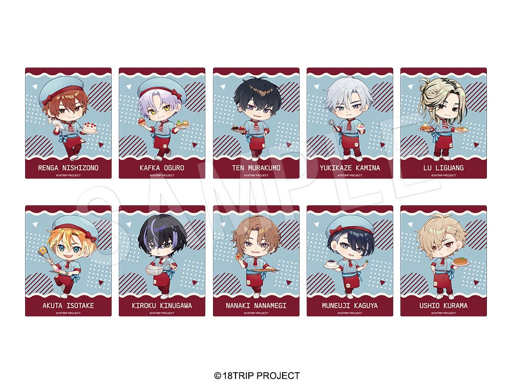 18TRIP×スイーツパラダイス トレーディングクリアイラストカード TypeA 全10種