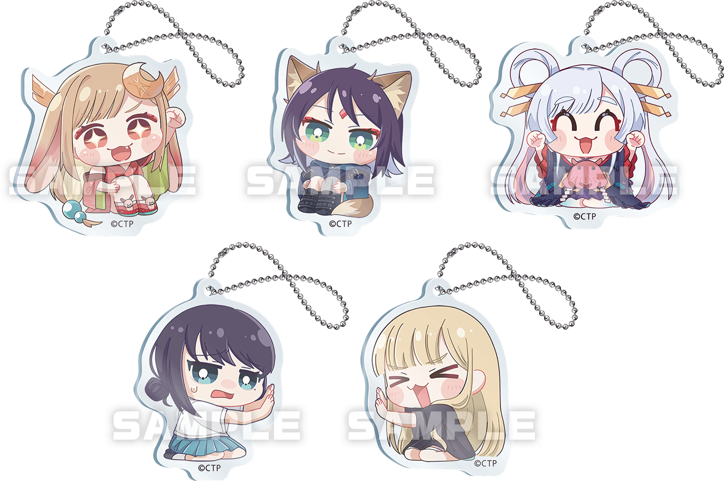 超かぐや姫！×ファミリーマート トレーディングアクリルキーホルダー全5種