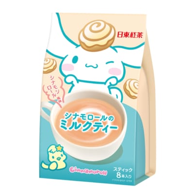 日東紅茶 シナモロールのミルクティー シナモンロール風味 8本入り パッケージ