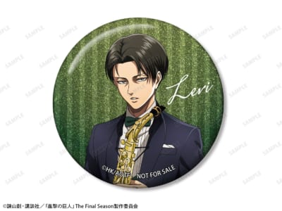 描き下ろし リヴァイ ジャズver. グリッター缶バッジ イベント限定特典